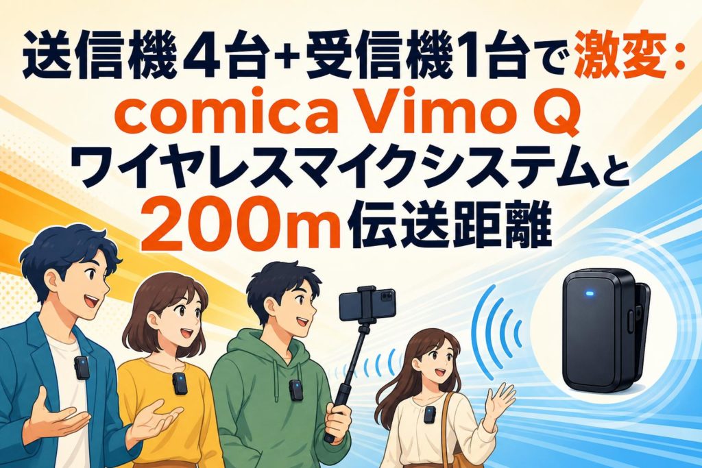 送信機4台+受信機1台で激変：comica Vimo Q ワイヤレスマイクシステム