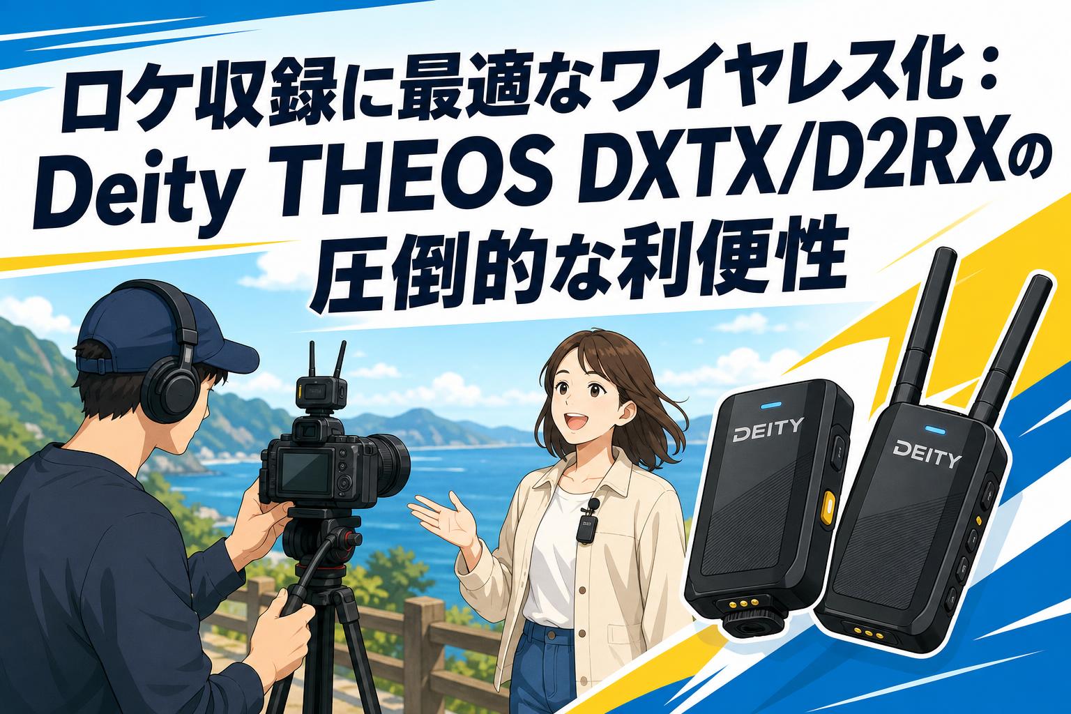 ロケ収録に最適なワイヤレス化：Deity THEOS DXTX/D2RXの圧倒的な利便