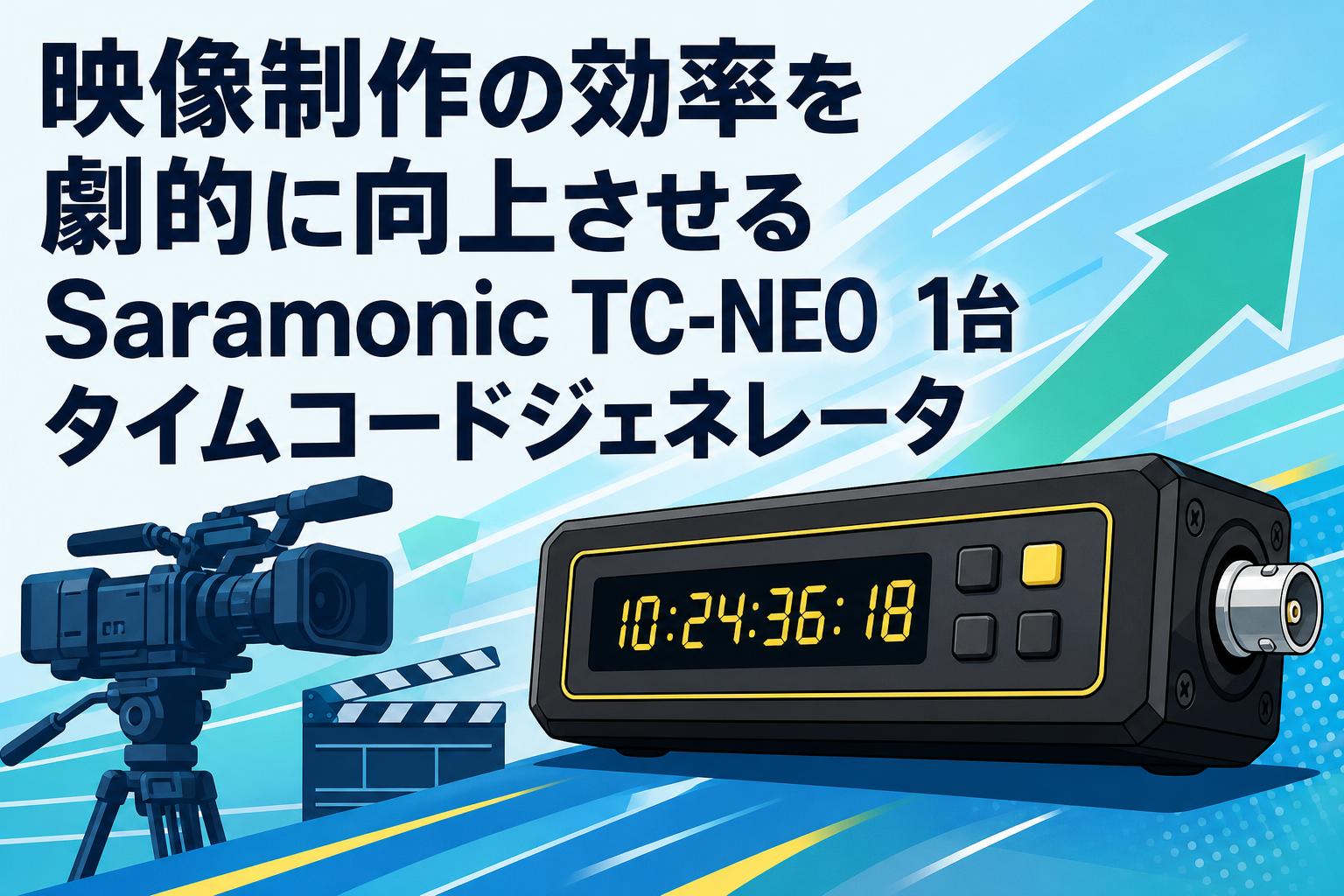 映像制作の効率を劇的に向上させるSaramonic TC-NEO 1台 タイムコード