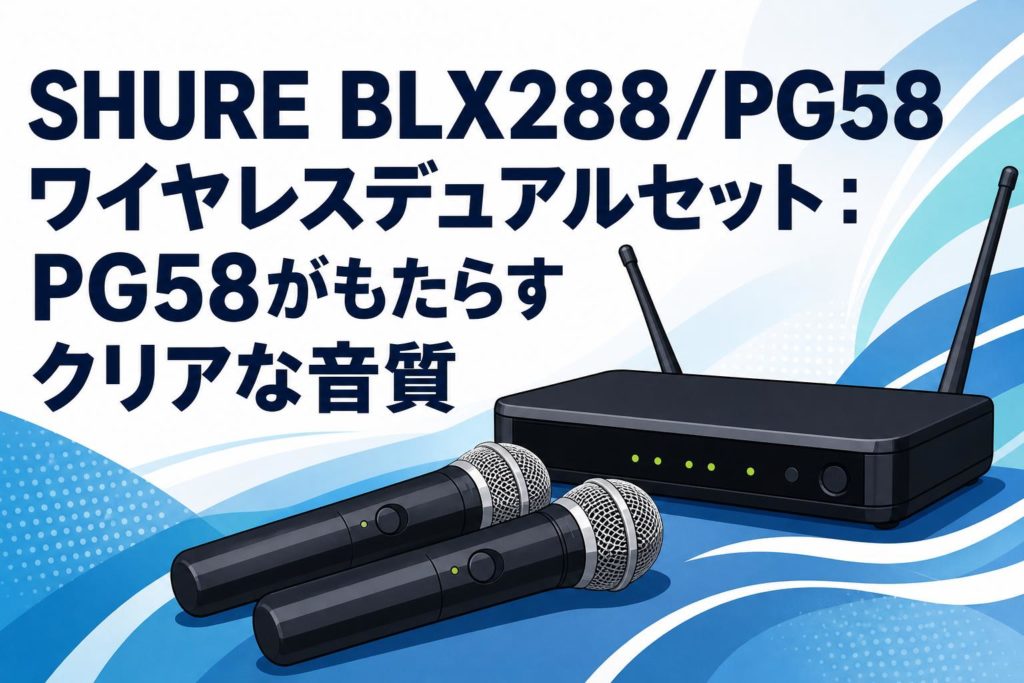 SHURE BLX288/PG58 ワイヤレスデュアルセット：PG58がもたらすクリアな