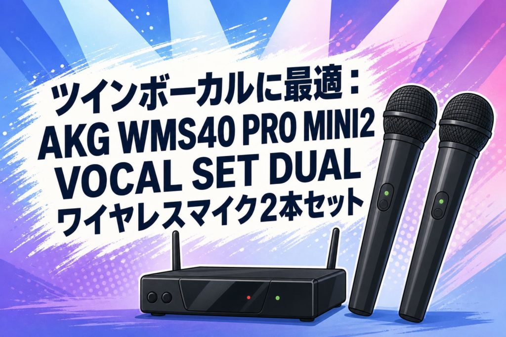 ツインボーカルに最適：AKG WMS40 PRO MINI2 VOCAL SET DUAL