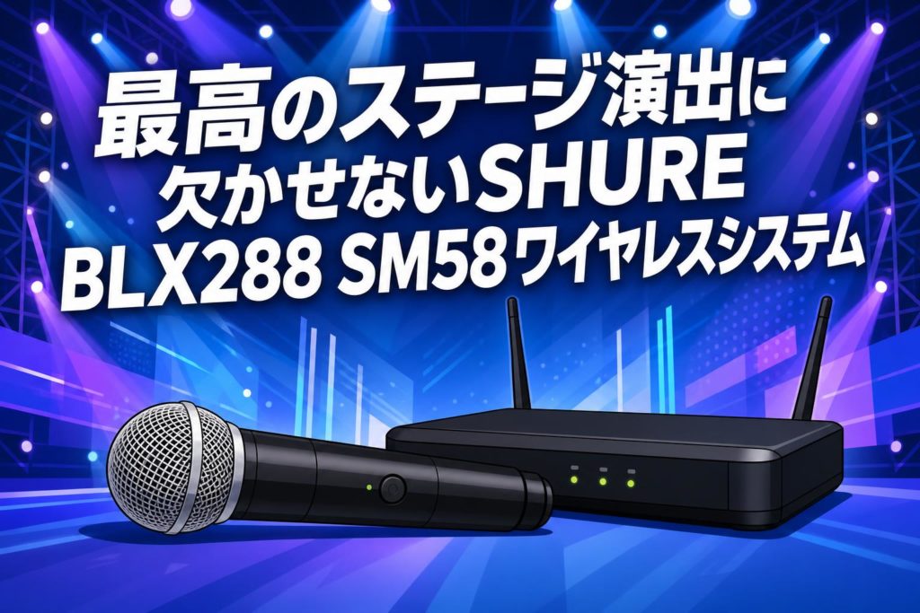 最高のステージ演出に欠かせないSHURE BLX288 SM58ワイヤレスシステム