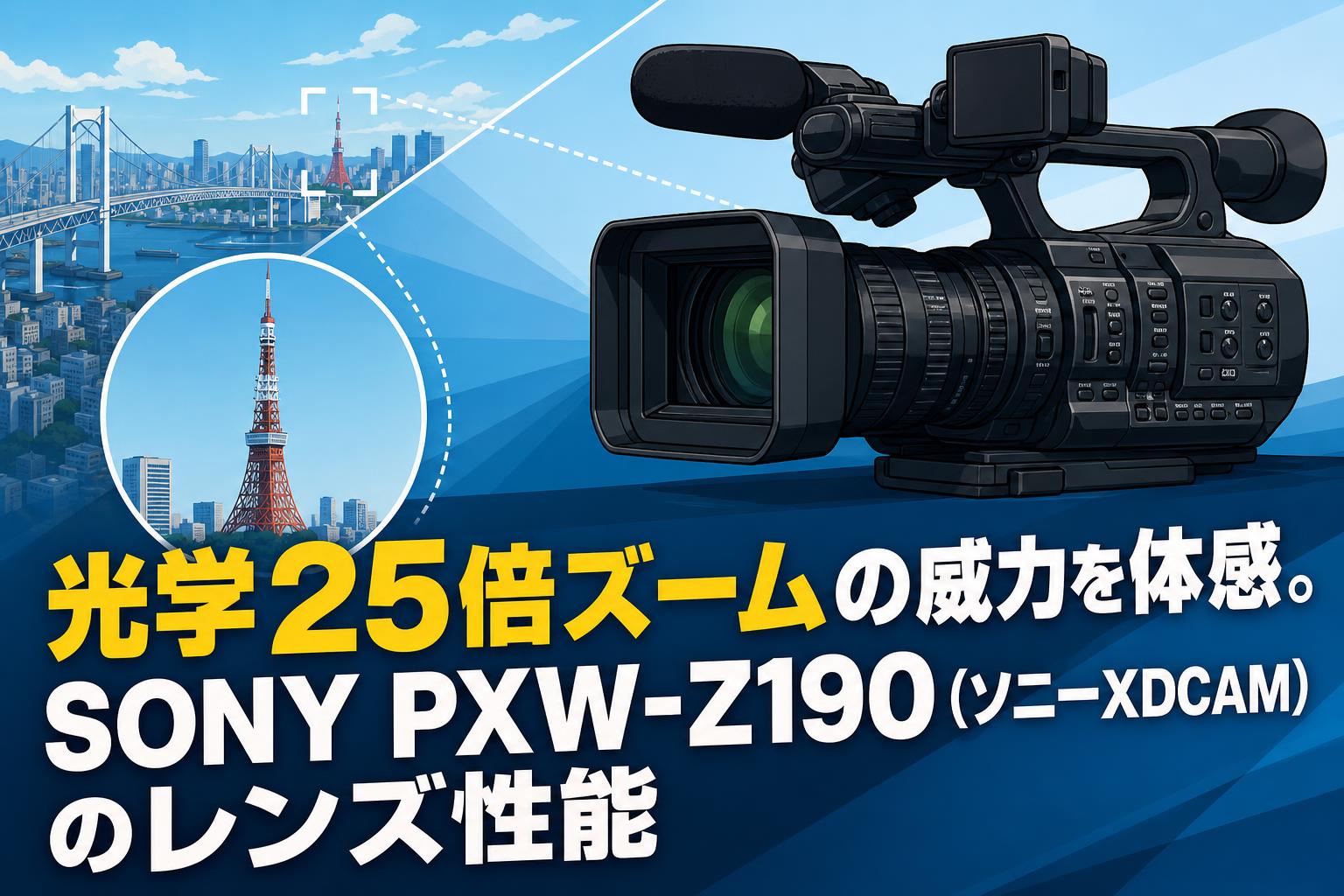 光学25倍ズームの威力を体感。SONY PXW-Z190（ソニーXDCAM）のレンズ