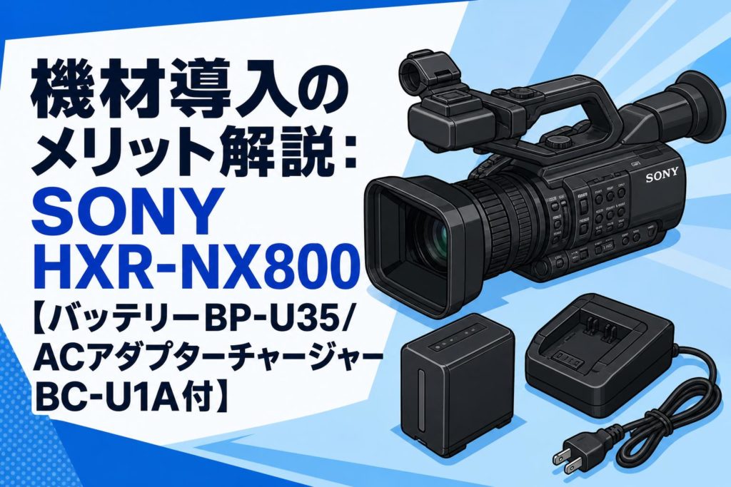 キ*イ様 Sony HXR-NX3 バッテリー付属　説明欄必読願います 機材導入のメリット解説：SONY HXR-NX800【バッテリーBP-U35/AC