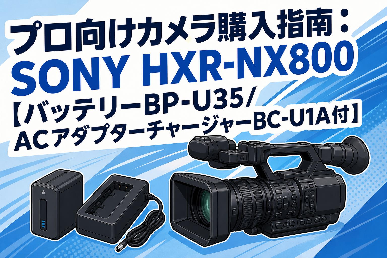 プロ向けカメラ購入指南：SONY HXR-NX800【バッテリーBP-U35/AC