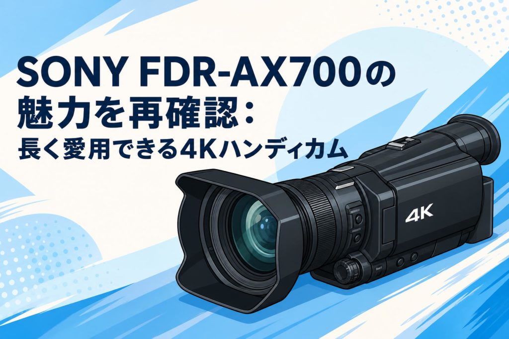 SONY FDR-AX700の魅力を再確認:長く愛用できる4Kハンディカム | PANDA SONY FDR-AX700の魅力を再確認:長く愛用できる4Kハンディカム | PANDA