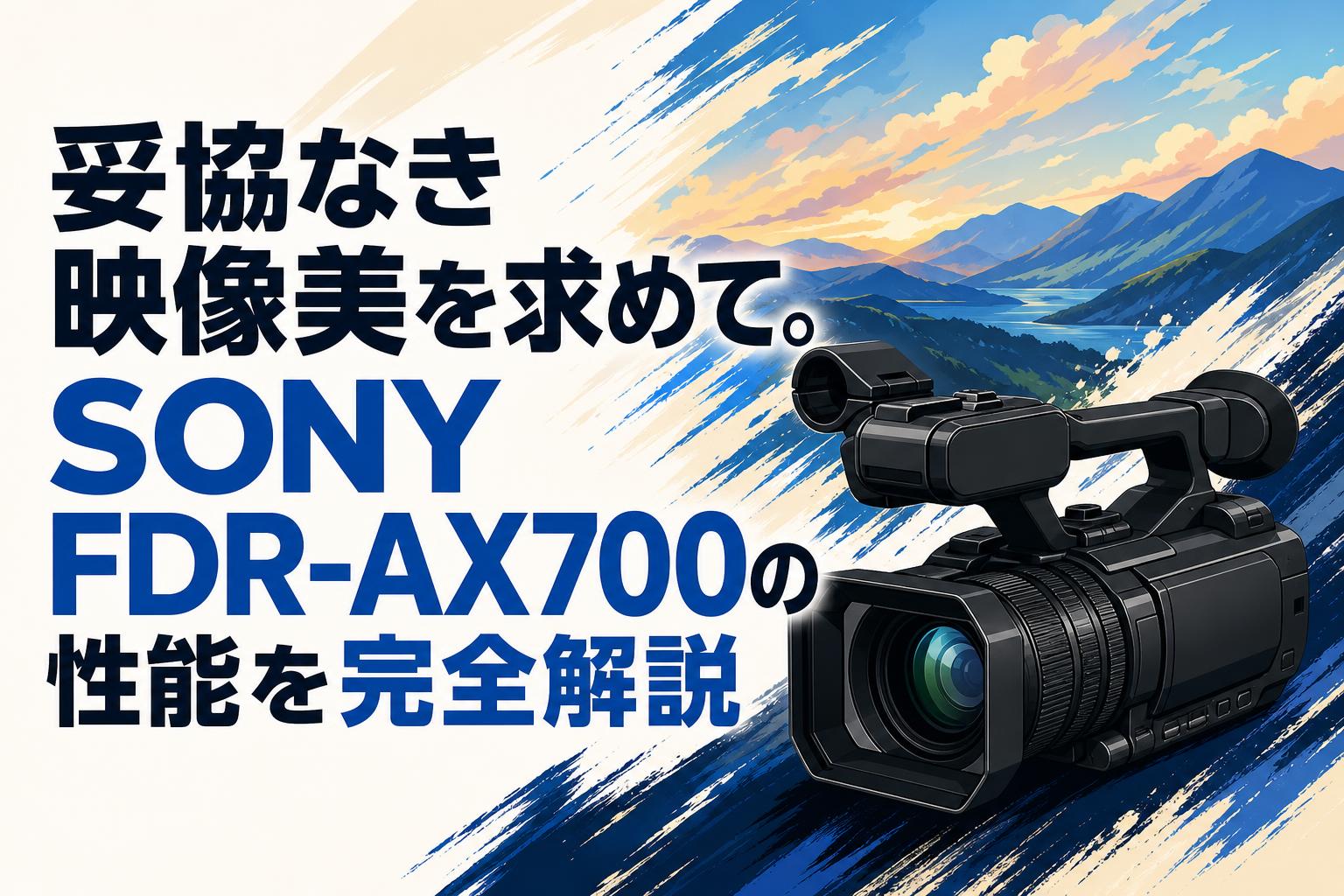 妥協なき映像美を求めて。SONY FDR-AX700の性能を完全解説 | PANDA
