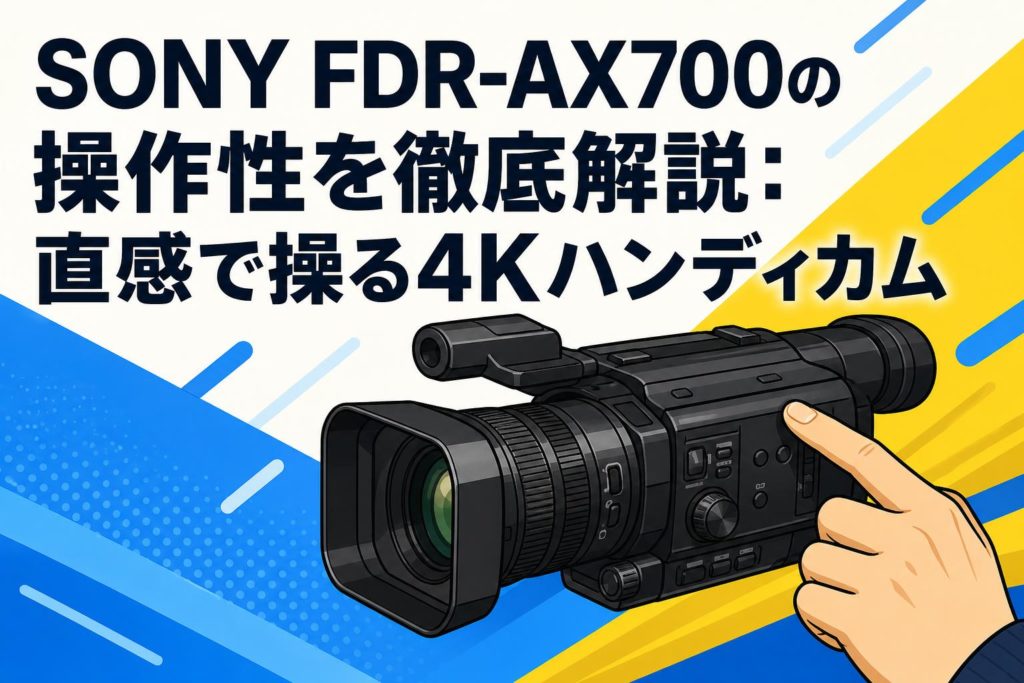 SONY FDR-AX700の操作性を徹底解説：直感で操る4Kハンディカム | PANDA