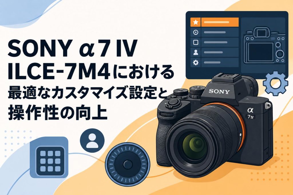 SONY α7 IV ILCE-7M4における最適なカスタマイズ設定と操作性の向上