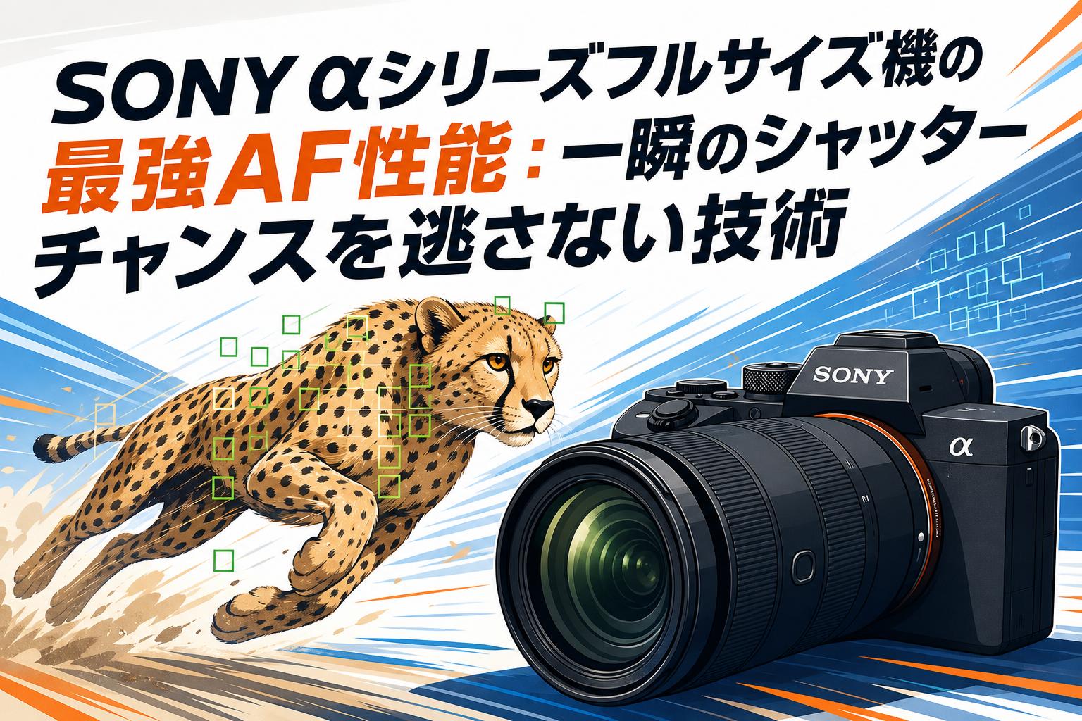 SONY αシリーズフルサイズ機の最強AF性能：一瞬のシャッターチャンスを