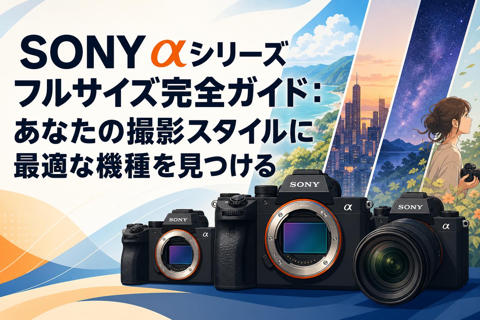 SONY αシリーズフルサイズ完全ガイド：あなたの撮影スタイルに最適な