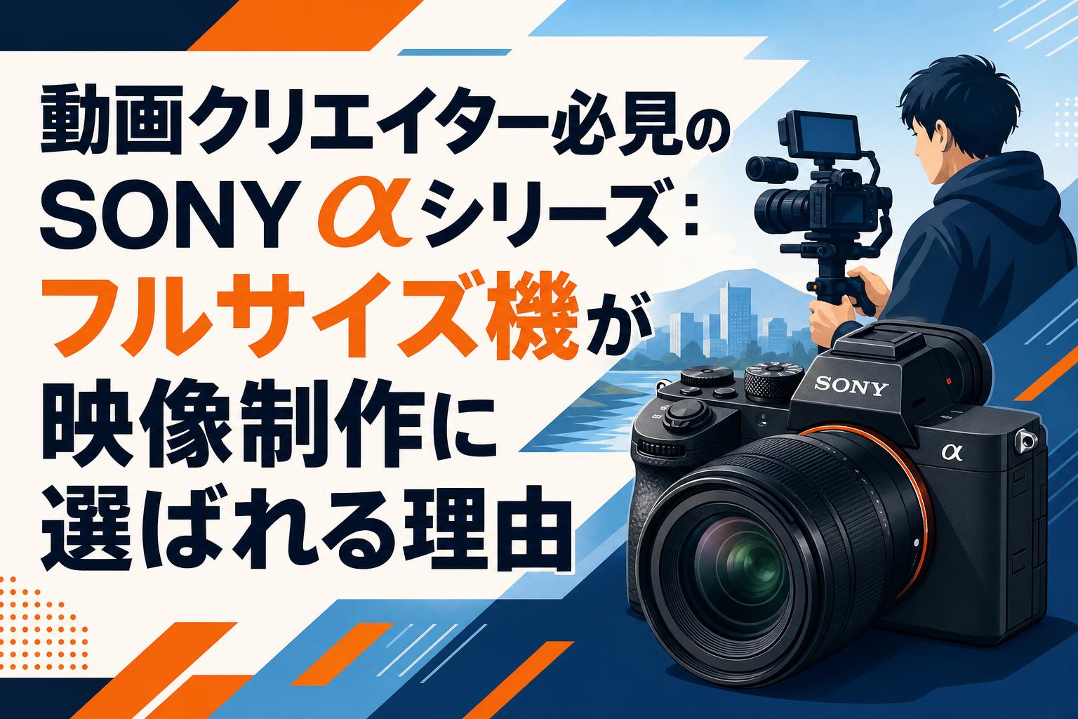 動画クリエイター必見のSONY αシリーズ：フルサイズ機が映像制作に選ば