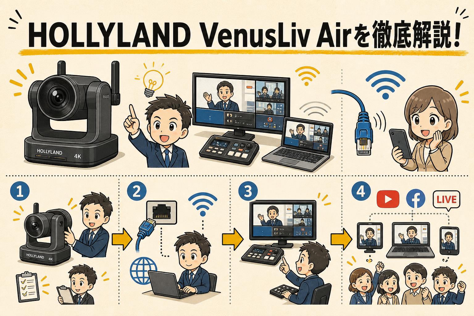 HOLLYLAND VenusLiv Airを徹底解説！LAN/WIFI接続対応の次世代ライブ