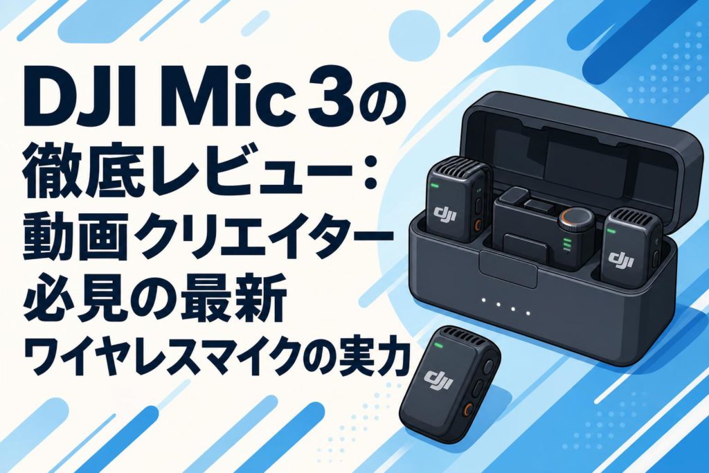 DJI Mic 3の徹底レビュー：動画クリエイター必見の最新ワイヤレス