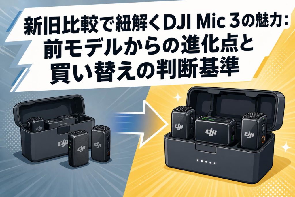 新旧比較で紐解くDJI Mic 3の魅力：前モデルからの進化点と買い替えの