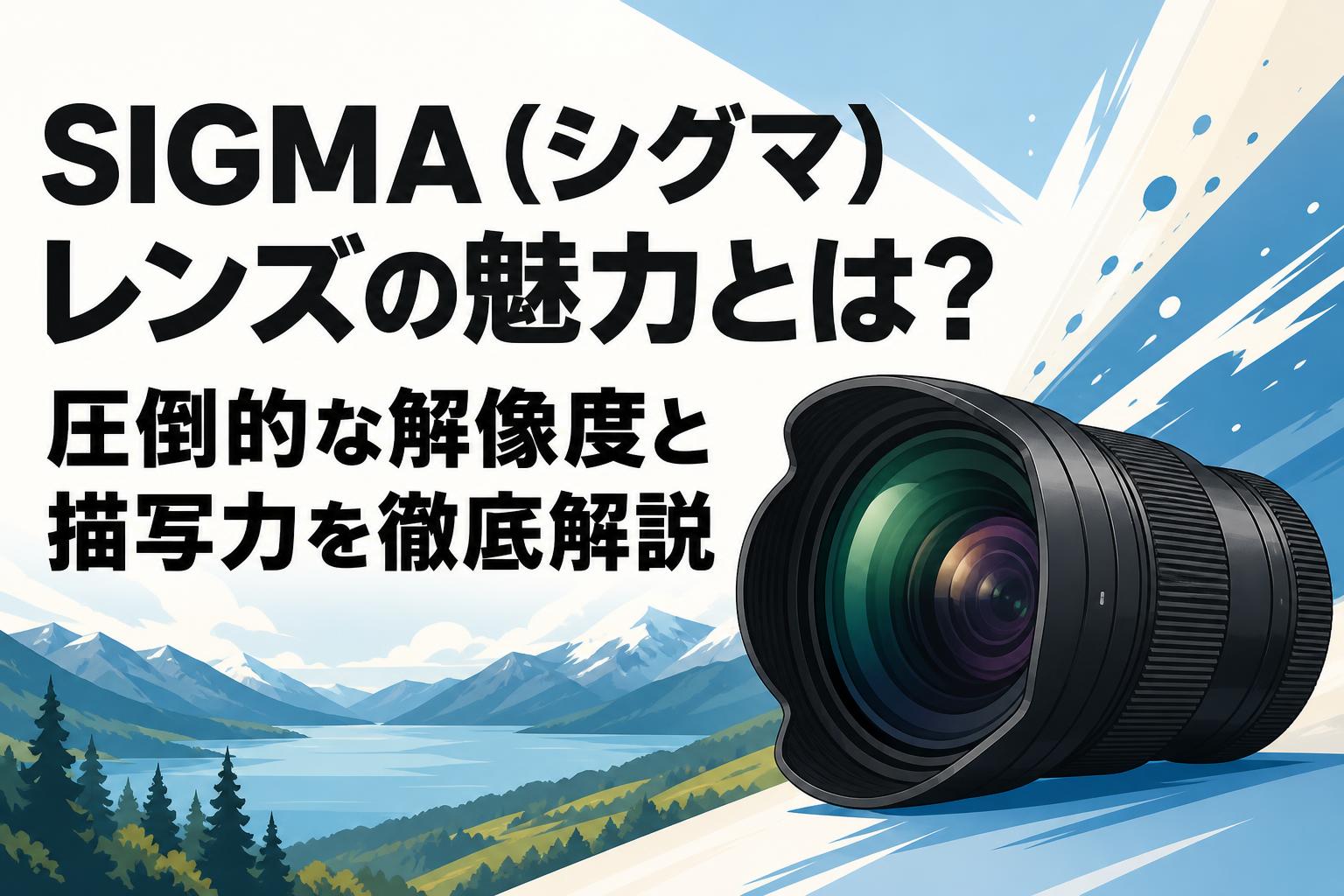 SIGMA（シグマ）レンズの魅力とは？圧倒的な解像度と描写力を徹底解説