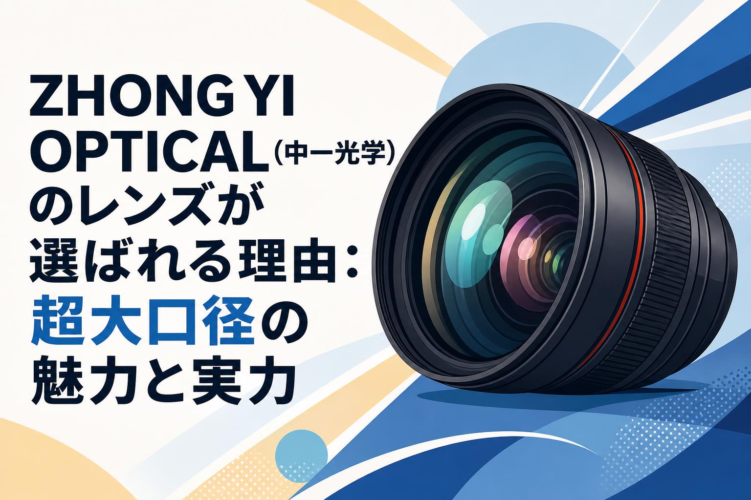 ぱ*迎様 カメラレンズ ZHONG YI OPTICAL（中一光学）のレンズが選ばれる理由：超大口径の魅力