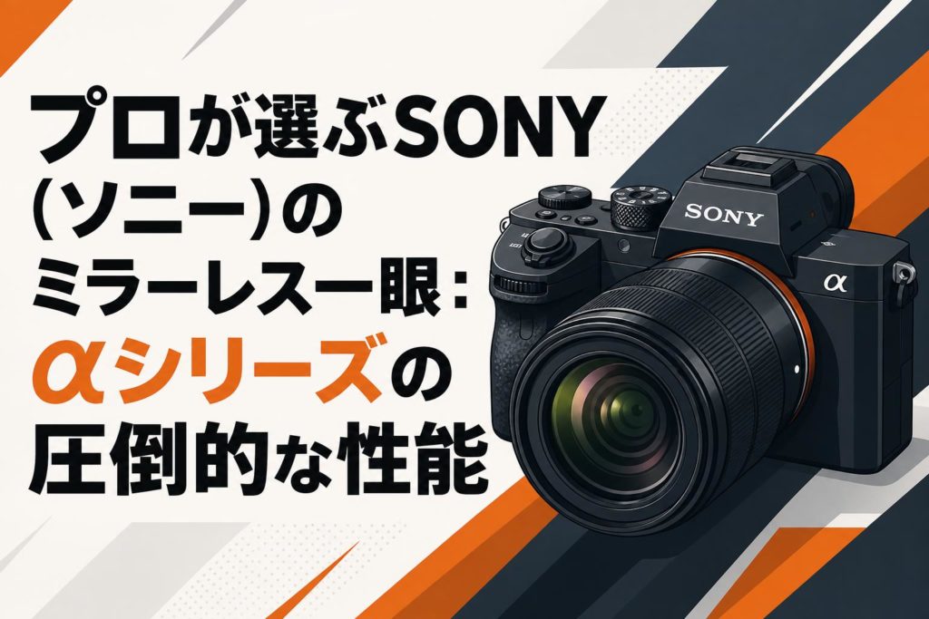 プロが選ぶSONY（ソニー）のミラーレス一眼：αシリーズの圧倒的な性能