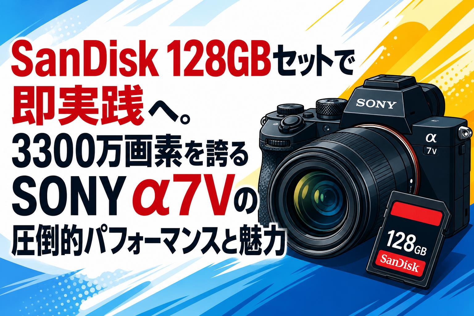 SanDisk 128GBセットで即実践へ。3300万画素を誇るSONY α7Vの圧倒的
