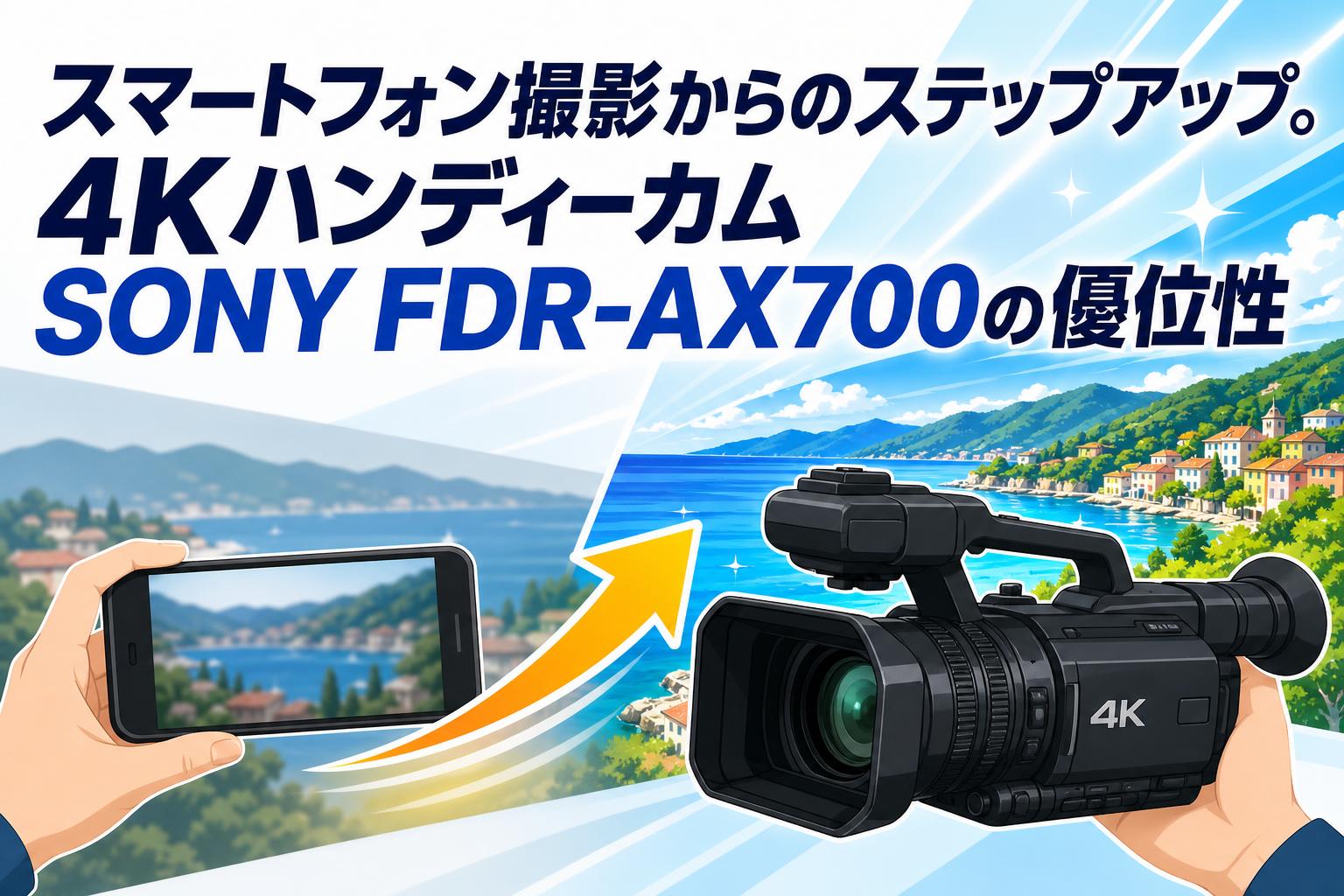 スマートフォン撮影からのステップアップ。4KハンディーカムSONY FDR
