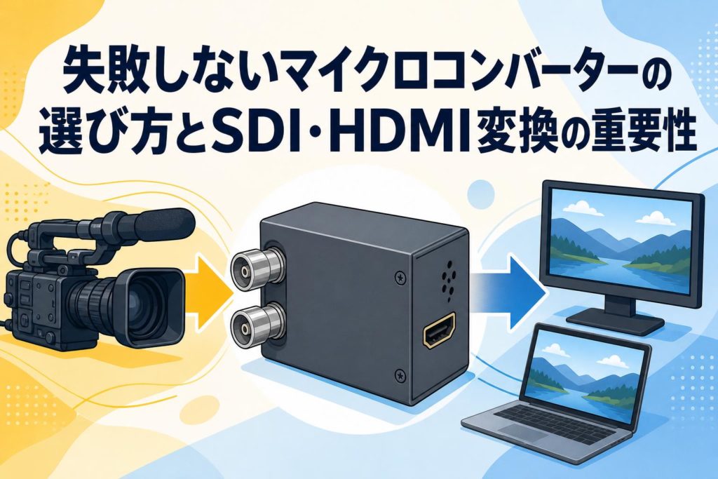 失敗しないマイクロコンバーターの選び方とSDI・HDMI変換の重要性