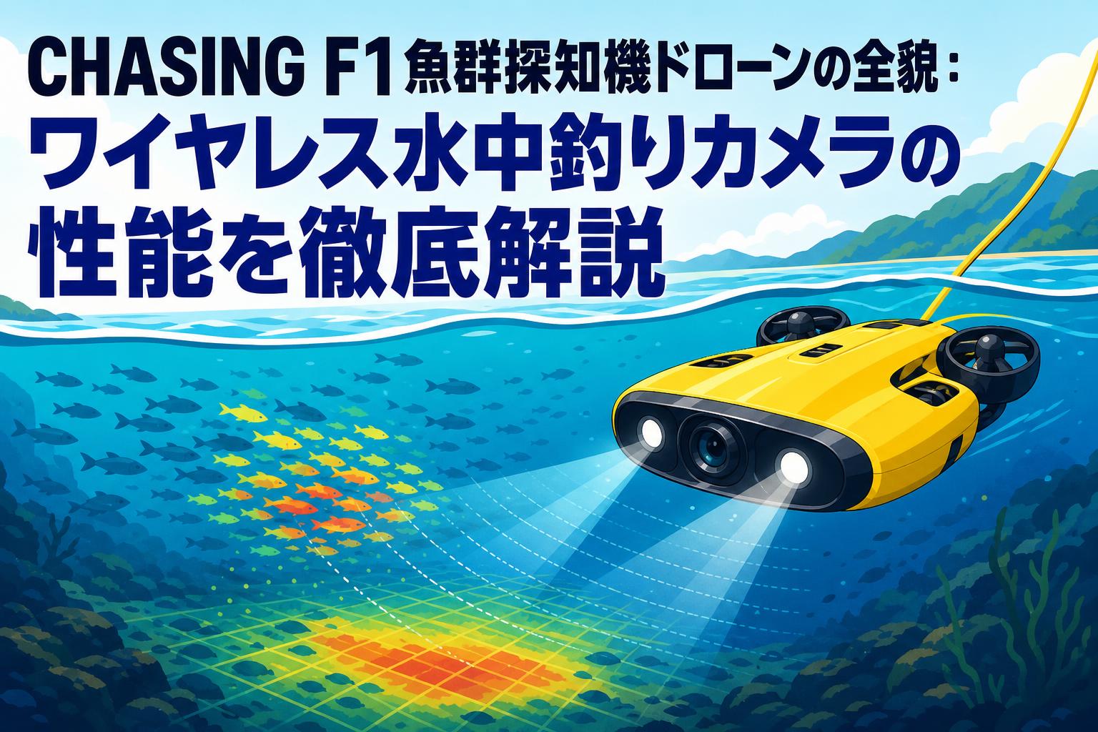 CHASING F1魚群探知機ドローンの全貌：ワイヤレス水中釣りカメラの性能