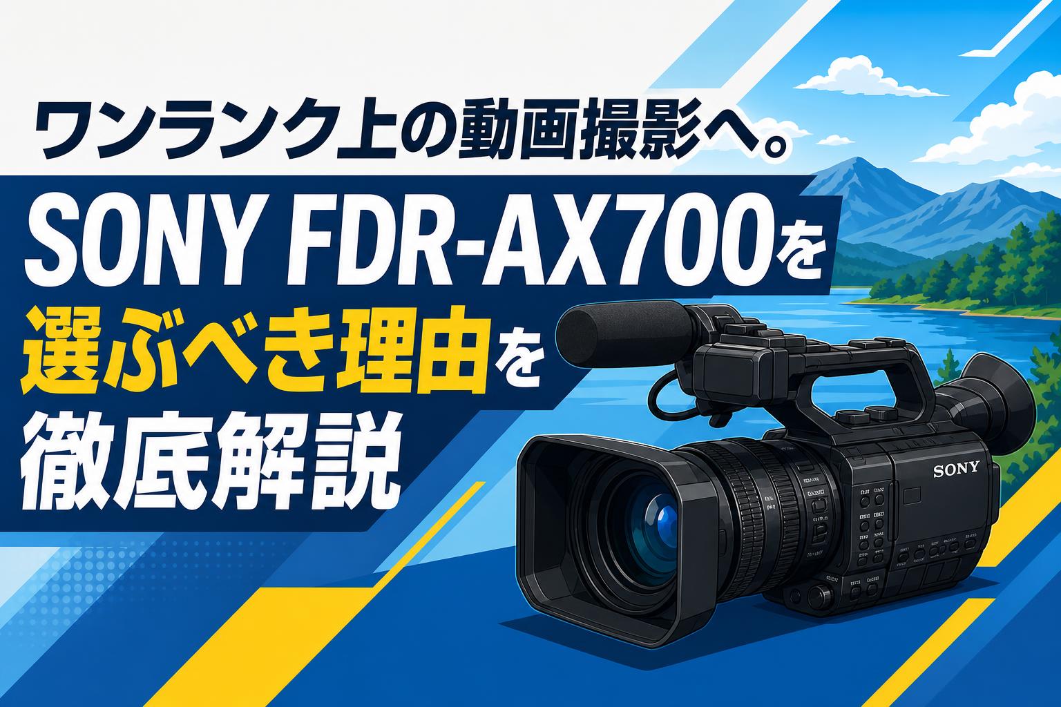 ワンランク上の動画撮影へ。SONY FDR-AX700を選ぶべき理由を徹底解説