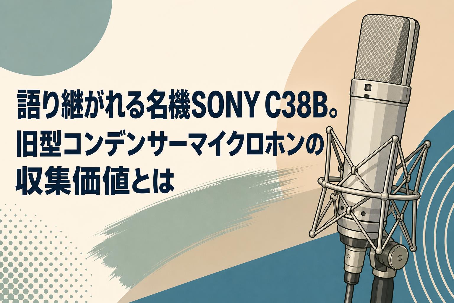語り継がれる名機SONY C38B。旧型コンデンサーマイクロホンの収集価値