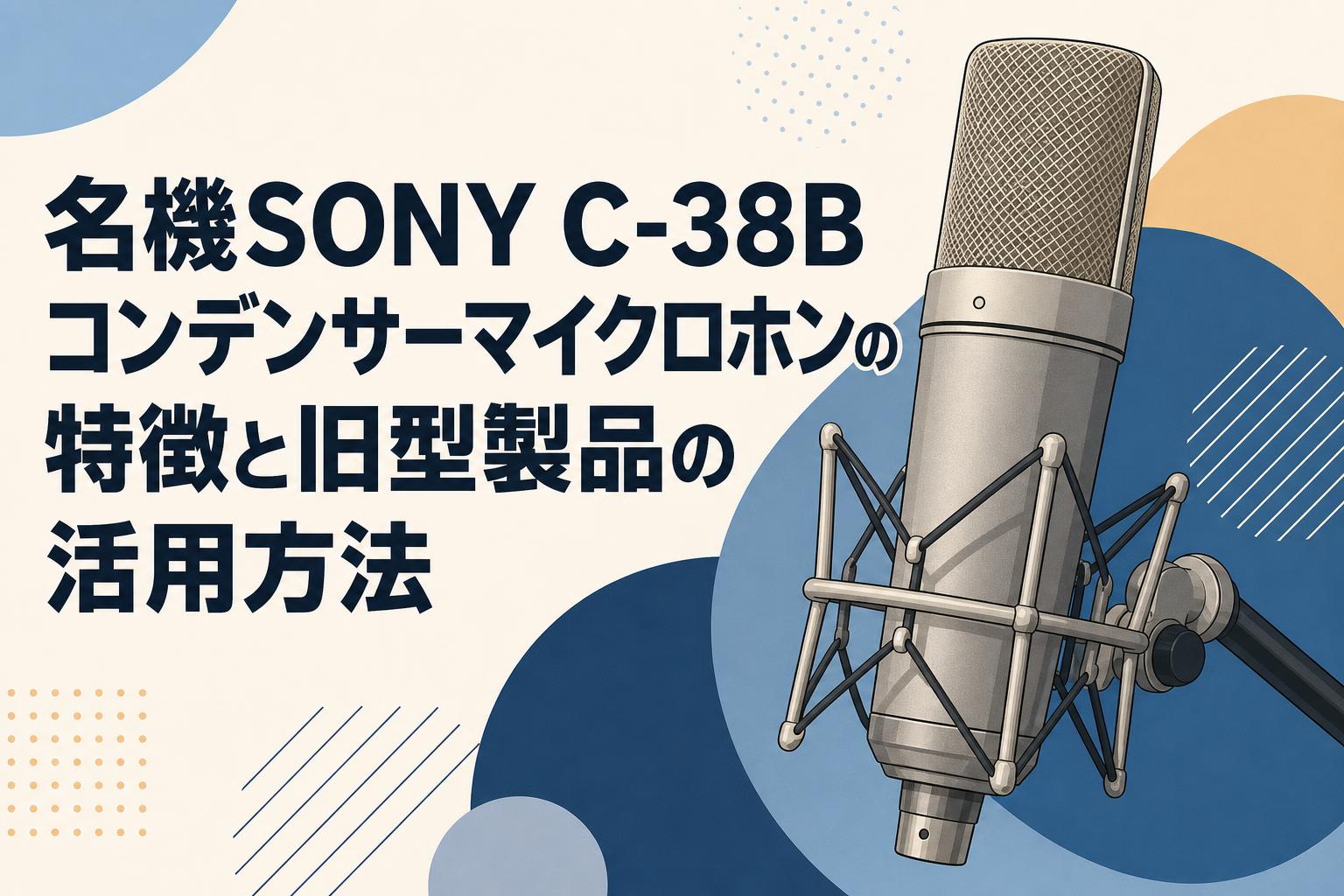 【完動品】SONY C-38B コンデンサーマイク 漫才・レコーディング定番 名機SONY C-38Bコンデンサーマイクロホンの特徴と旧型製品の活用方法