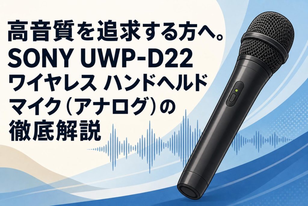 SONY ワイヤレスマイク UWP-D22 新品同様品 高音質を追求する方へ。SONY UWP-D22 ワイヤレス ハンドヘルド マイク