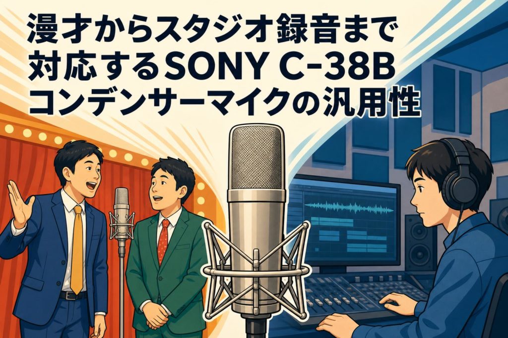 漫才からスタジオ録音まで対応するSONY C-38Bコンデンサーマイクの汎用