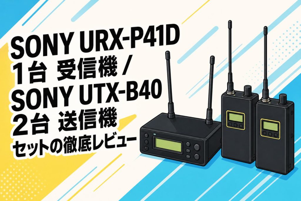 SONY URX-P41D 1台 受信機 / SONY UTX-B40 2台 送信機 セットの徹底