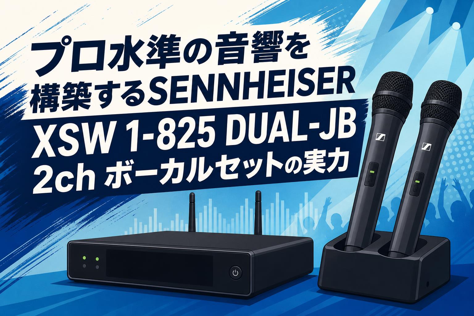 プロ水準の音響を構築するSENNHEISER XSW 1-825 DUAL-JB 2ch ボーカル