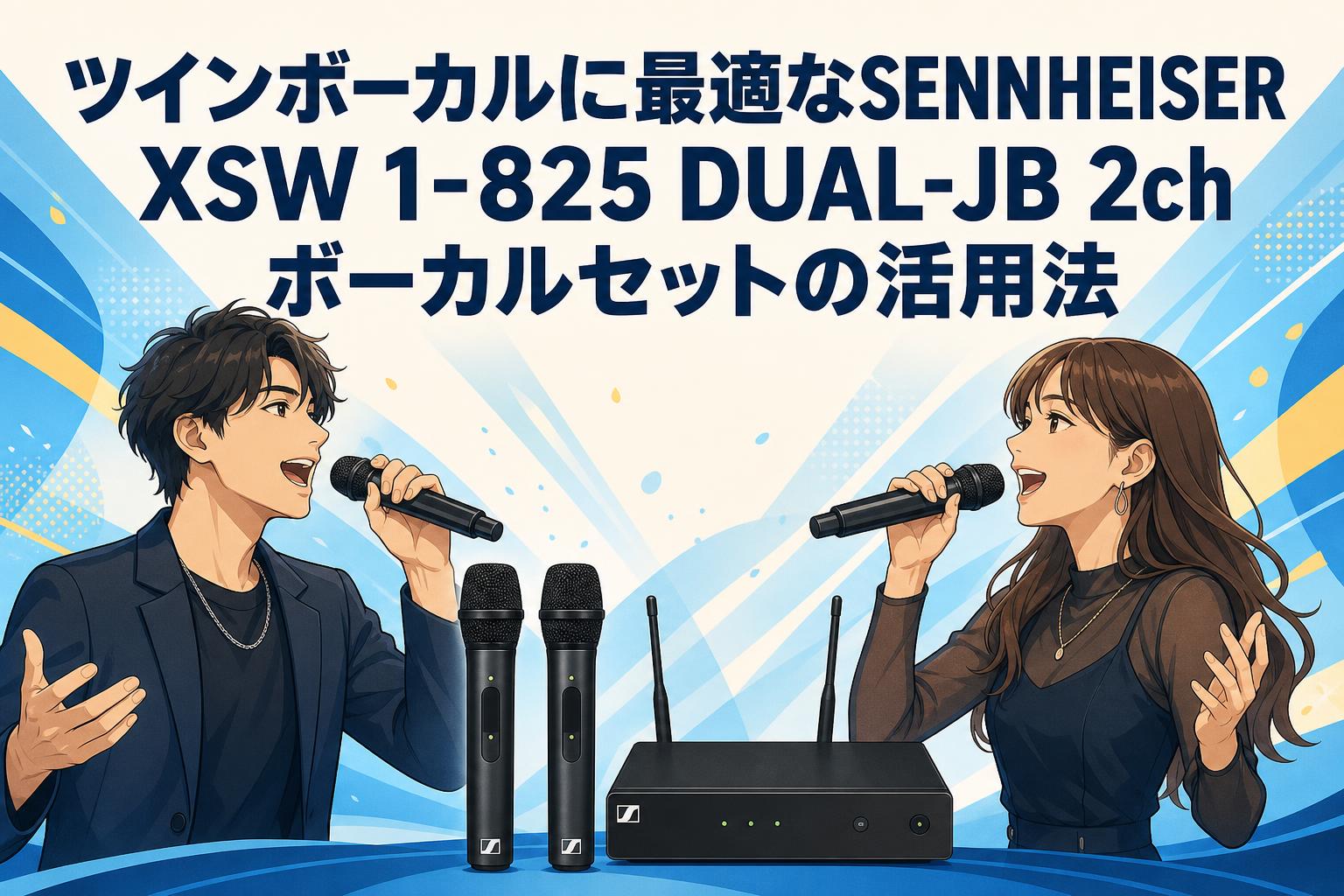 ツインボーカルに最適なSENNHEISER XSW 1-825 DUAL-JB 2ch ボーカル