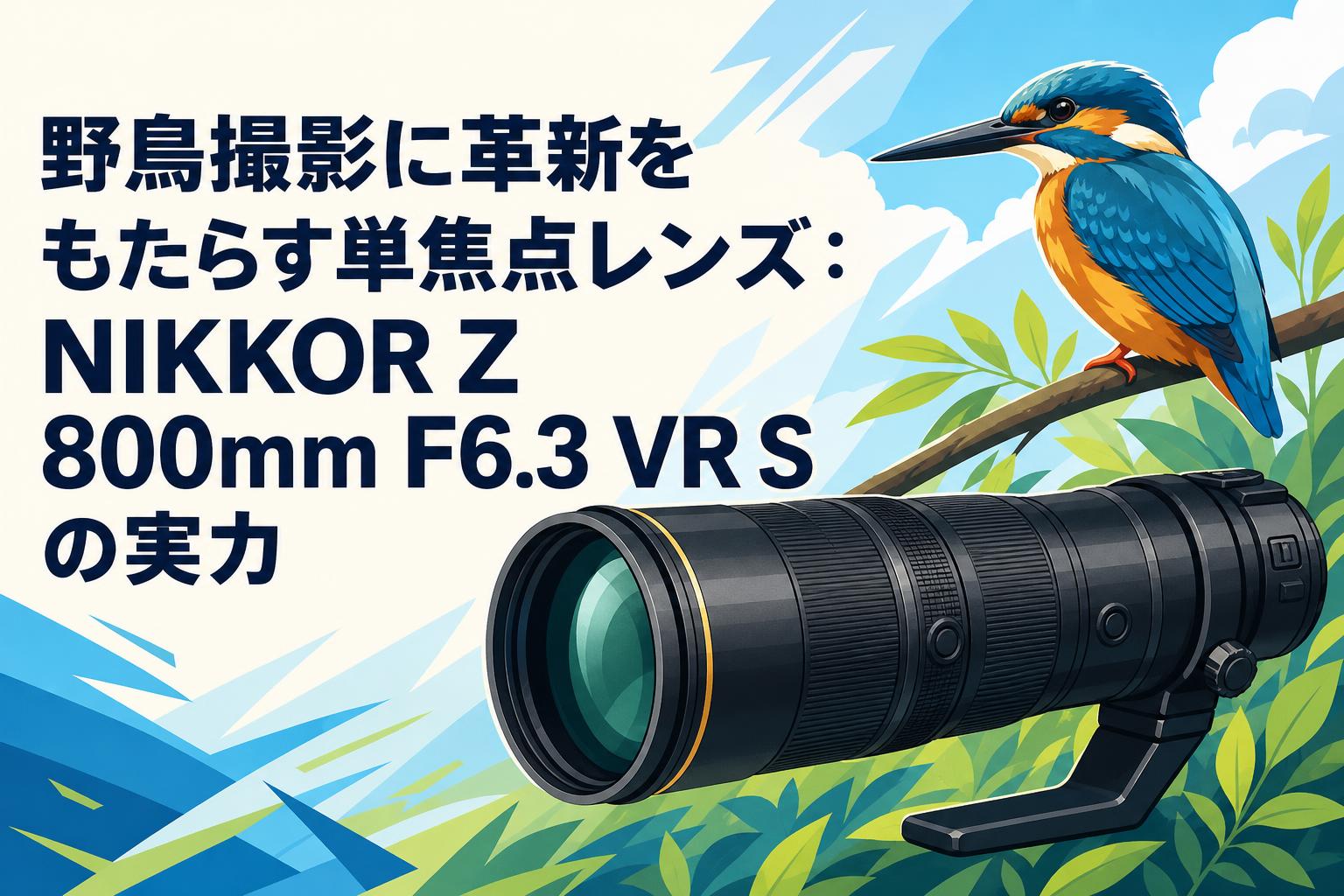 野鳥撮影に革新をもたらす単焦点レンズ：NIKKOR Z 800mm F6.3 VR Sの