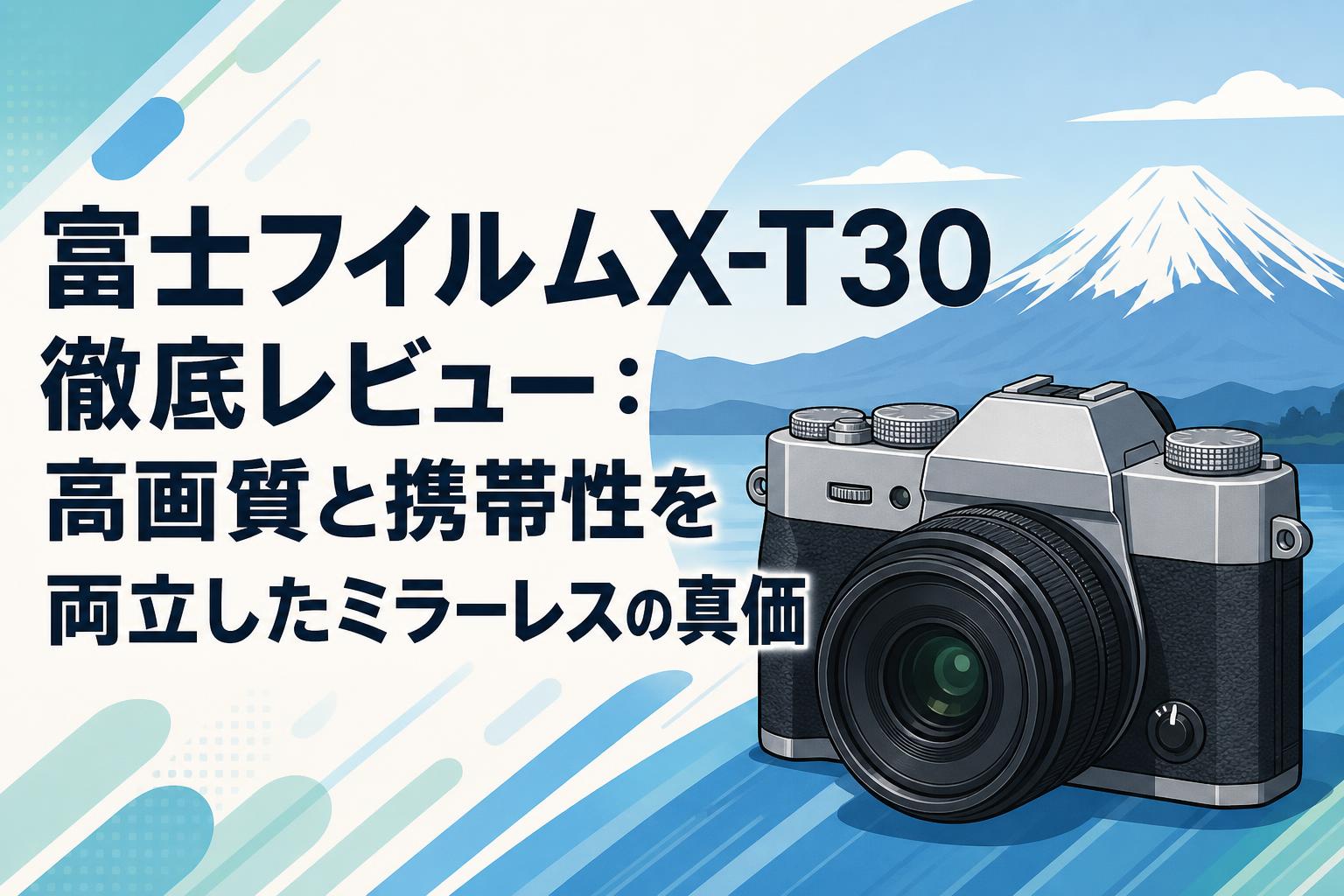 富士フイルムX-T30徹底レビュー：高画質と携帯性を両立したミラーレス