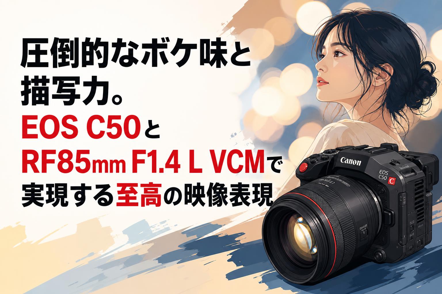 圧倒的なボケ味と描写力。EOS C50とRF85mm F1.4 L VCMで実現する至高の