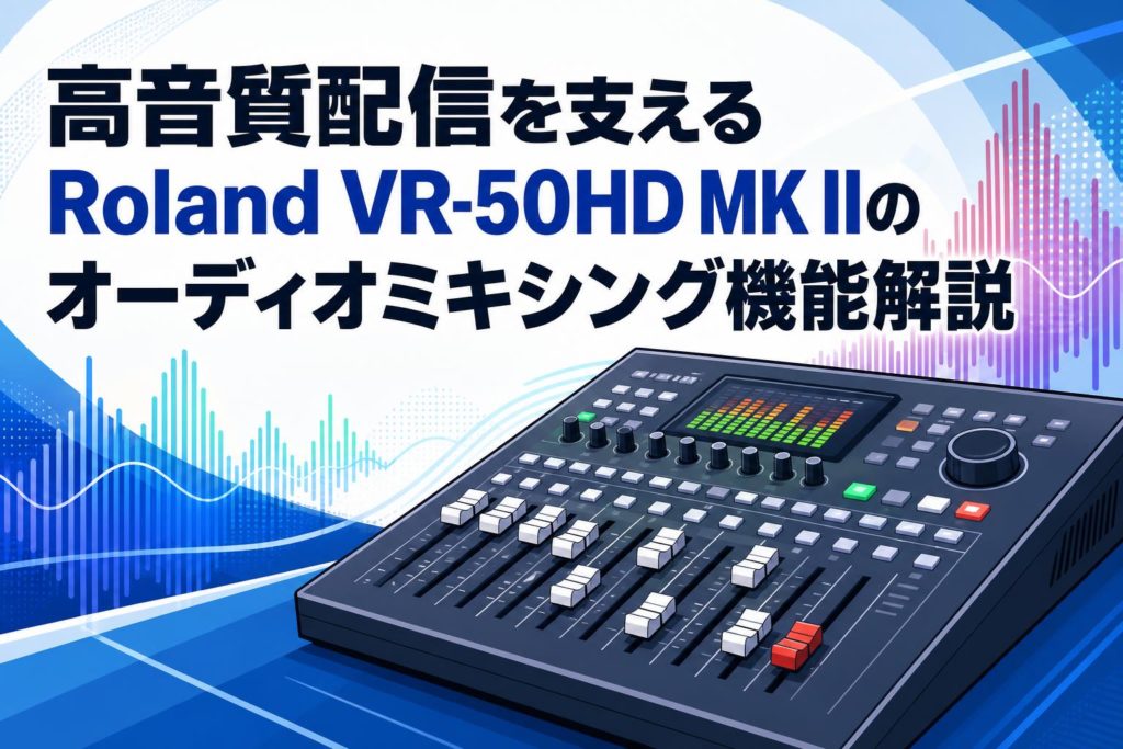 高音質配信を支えるRoland VR-50HD MK IIのオーディオミキシング機能