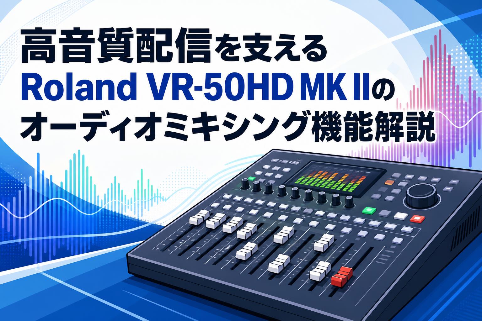 追加検討中 Mi_Hiさん専用 高音質配信を支えるRoland VR-50HD MK IIのオーディオミキシング機能