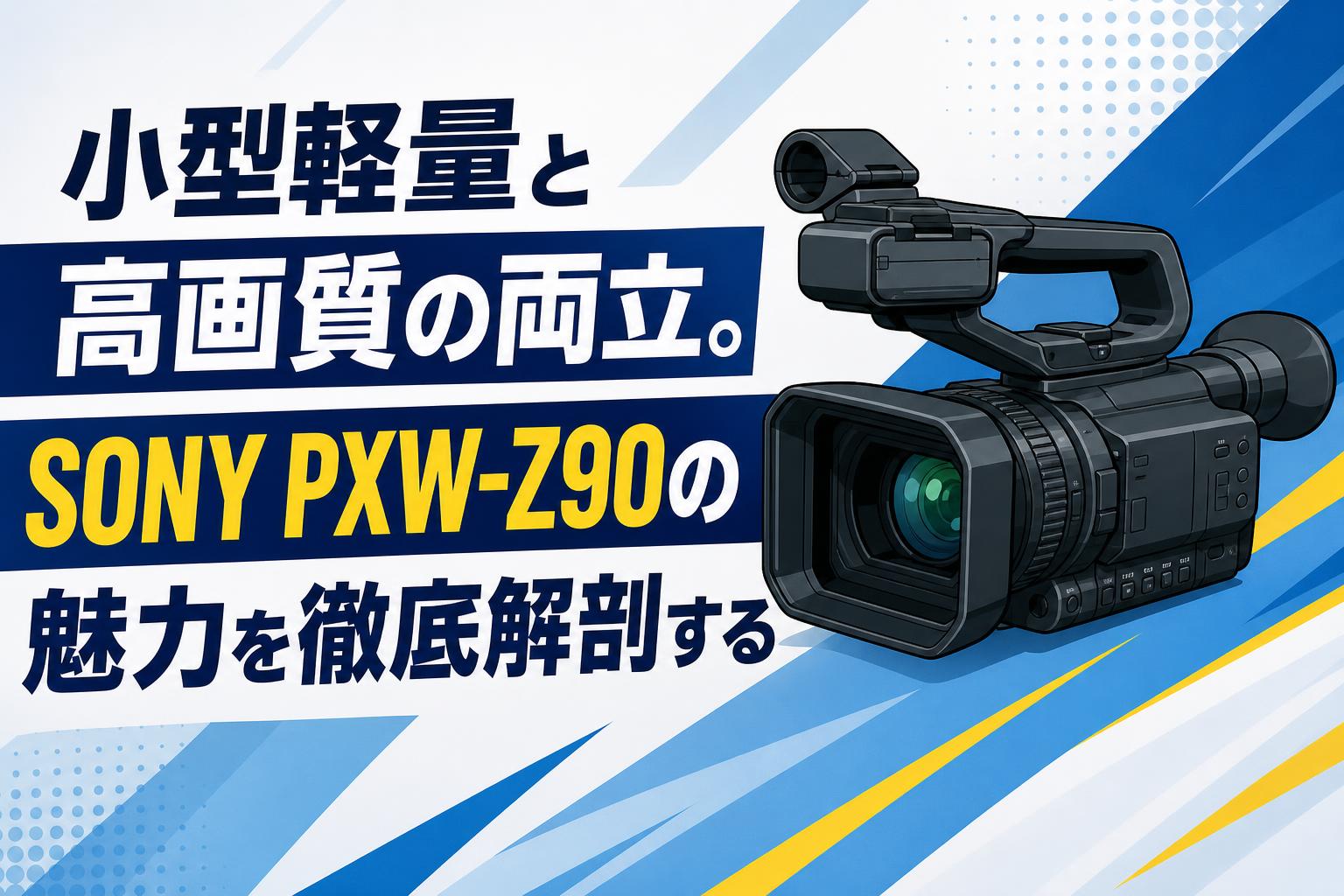 小型軽量と高画質の両立。SONY PXW-Z90の魅力を徹底解剖する | PANDA