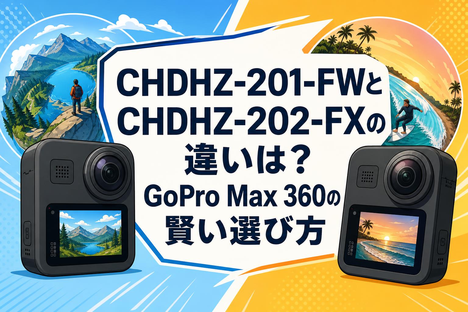 CHDHZ-201-FWとCHDHZ-202-FXの違いは？GoPro Max 360の賢い選び方