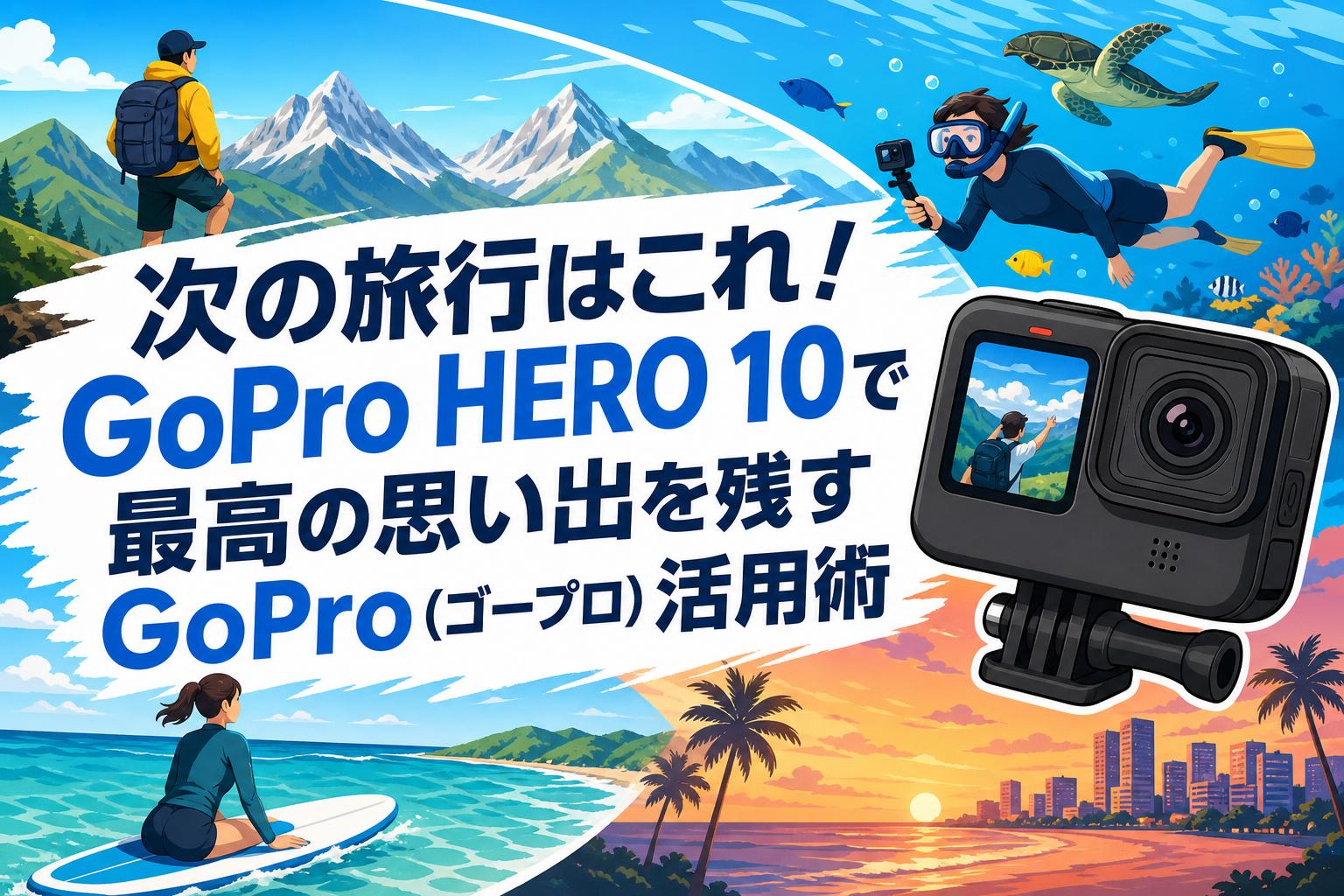 次の旅行はこれ！GoPro HERO 10で最高の思い出を残すGoPro（ゴープロ