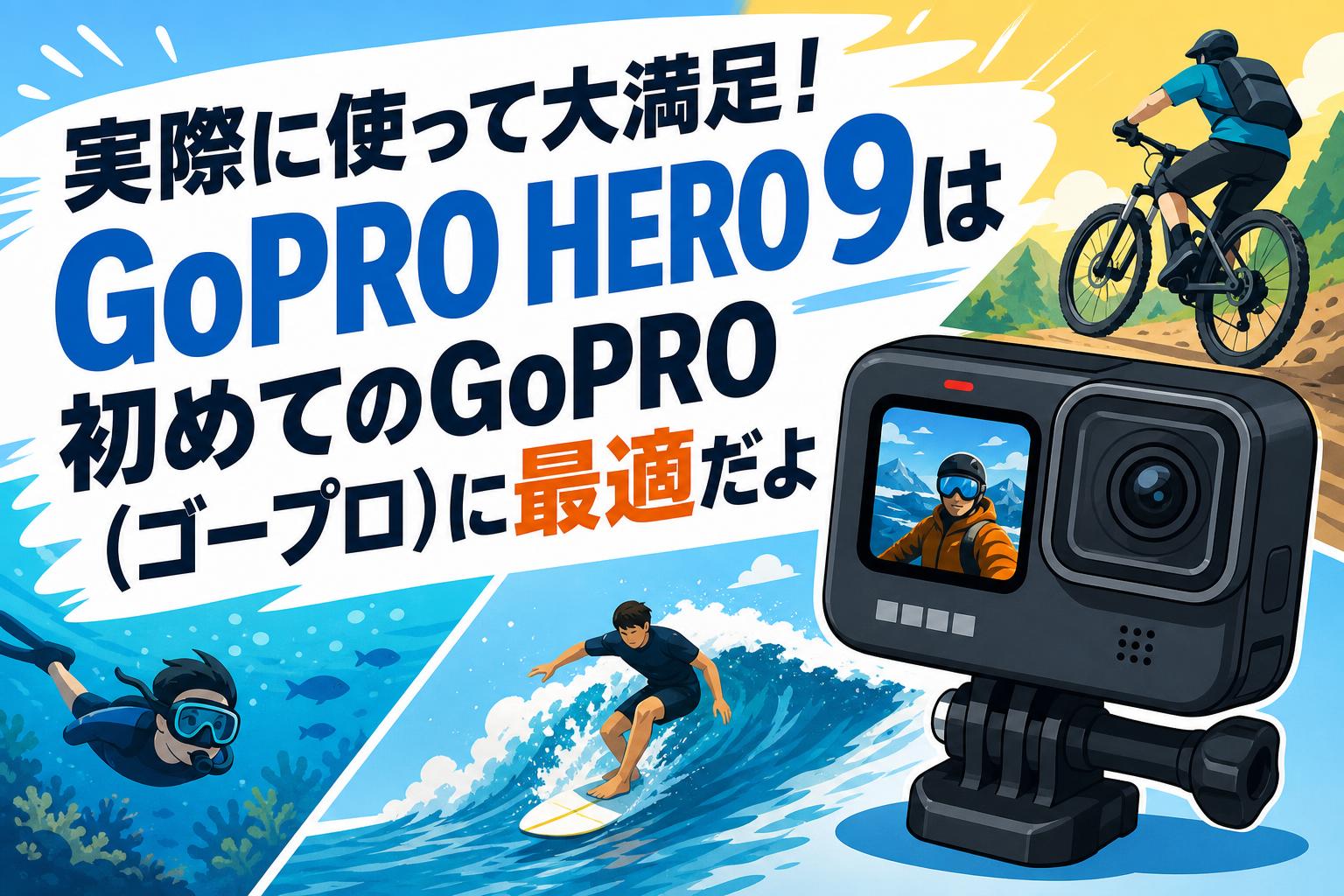 実際に使って大満足！GoPRO HERO 9は初めてのGoPRO（ゴープロ）に最適