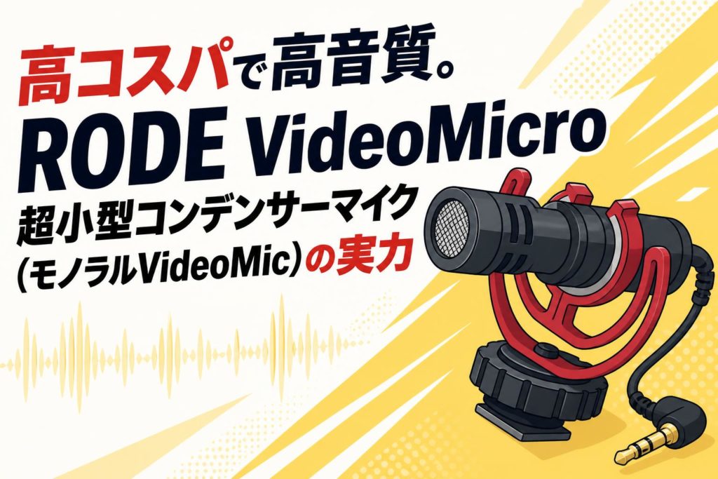 高コスパで高音質。RODE VideoMicro 超小型コンデンサーマイク