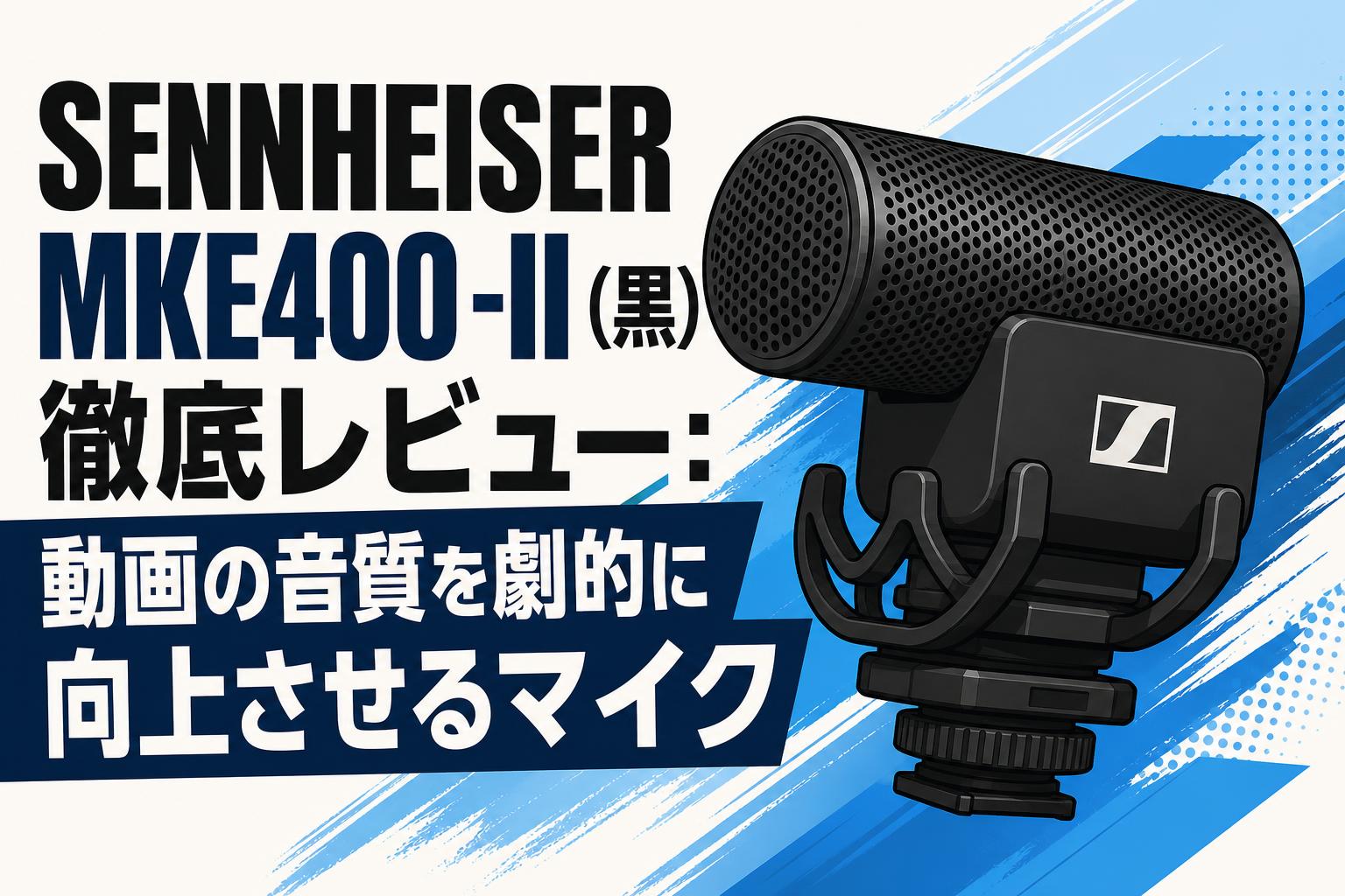 SENNHEISER MKE400 -II (黒) 徹底レビュー：動画の音質を劇的に向上
