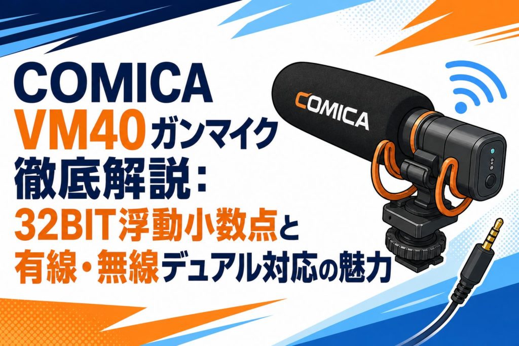 COMICA VM40 ガンマイク徹底解説：32BIT浮動小数点と有線・無線