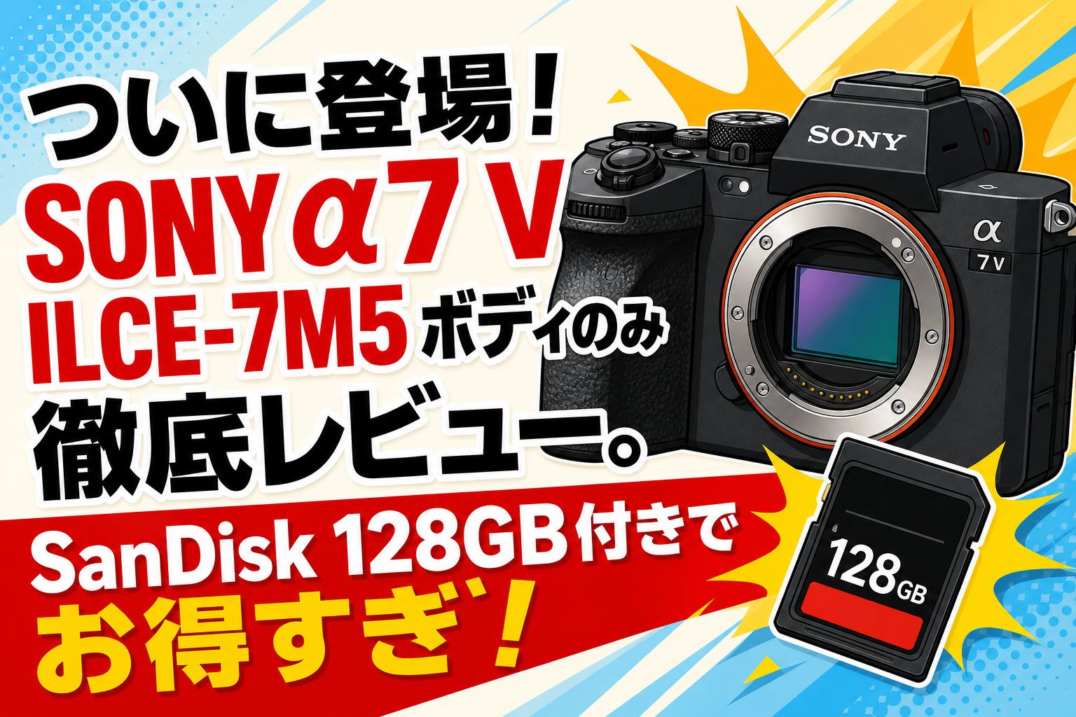 ついに登場！SONY α7 V ILCE-7M5 ボディのみ徹底レビュー。SanDisk