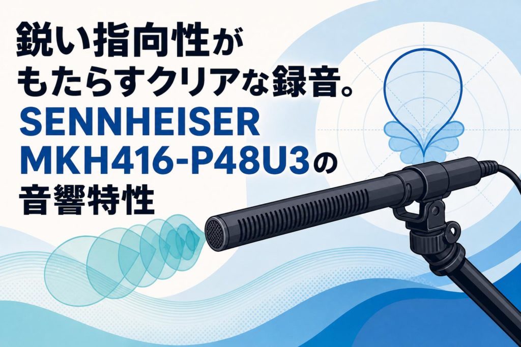 鋭い指向性がもたらすクリアな録音。SENNHEISER MKH416-P48U3の音響
