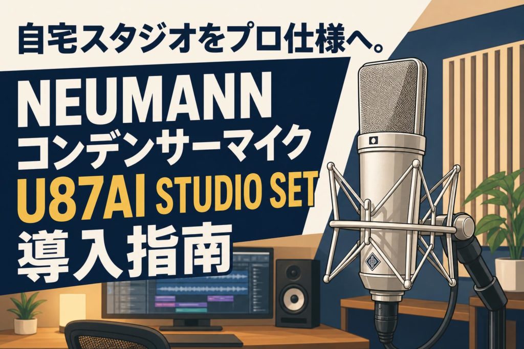 自宅スタジオをプロ仕様へ。NEUMANN コンデンサーマイク U87AI STUDIO