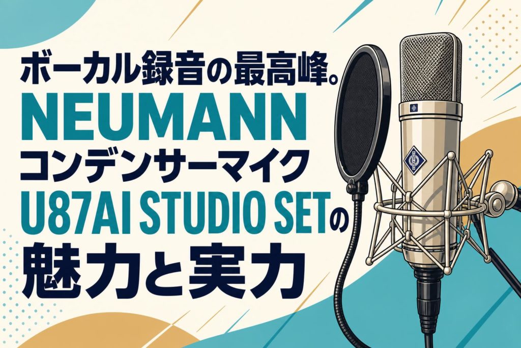 ボーカル録音の最高峰。NEUMANN コンデンサーマイク U87AI STUDIO SET